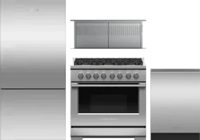4 Piece Package Includes Refrigerator, Range, Hood And Dishwasher
